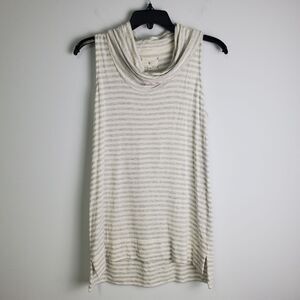 Lou & Grey Striped Cowl Neck Tank Top, Size XS